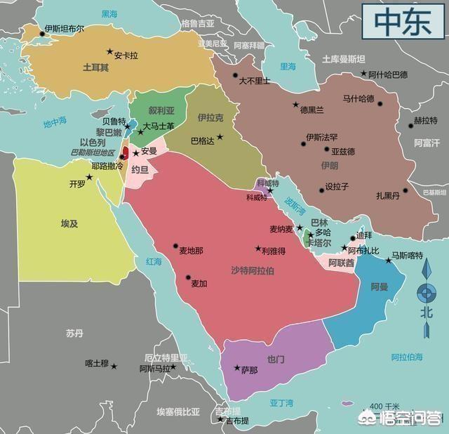 伊朗周边国家地图图片