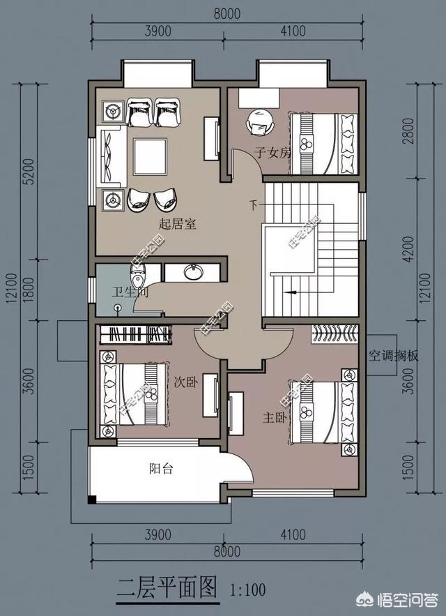 头条问答 - 8米乘15米长宽的二层怎么样设计3房一厅一厨一卫呢?
