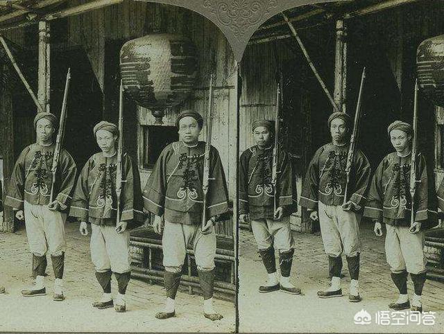 为什么大清朝士兵的衣服不一样,分别有\