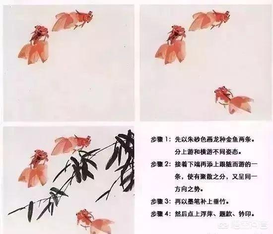 狮子鱼的画法:【国画】国画中7种鱼儿的写意画法？