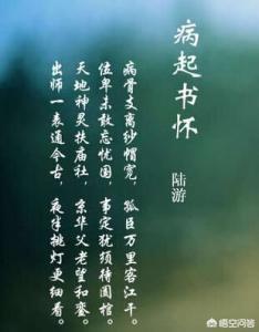 论“高产”诗人陆游诗句,挑出你最喜欢的那句,为什么？