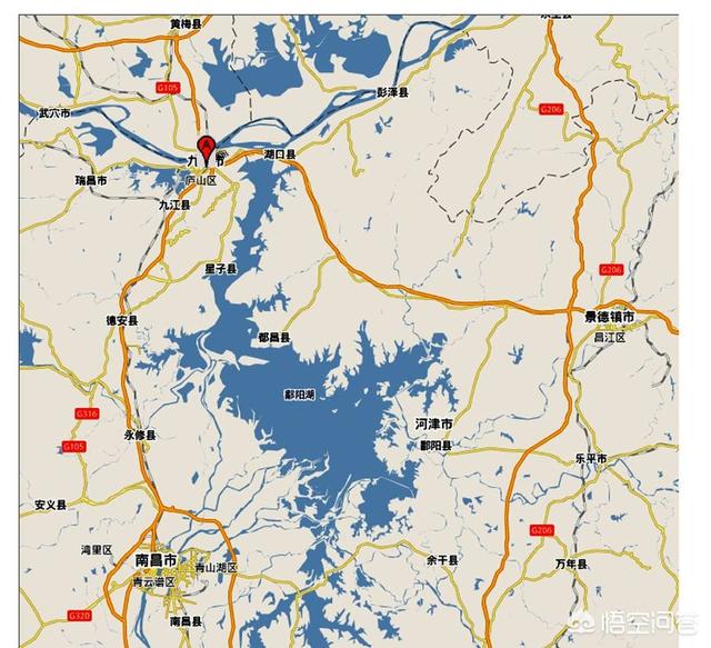 鄱阳湖老爷庙水域:鄱阳湖是地震陷下去形成的吗？只看见山头，山脚有多深？