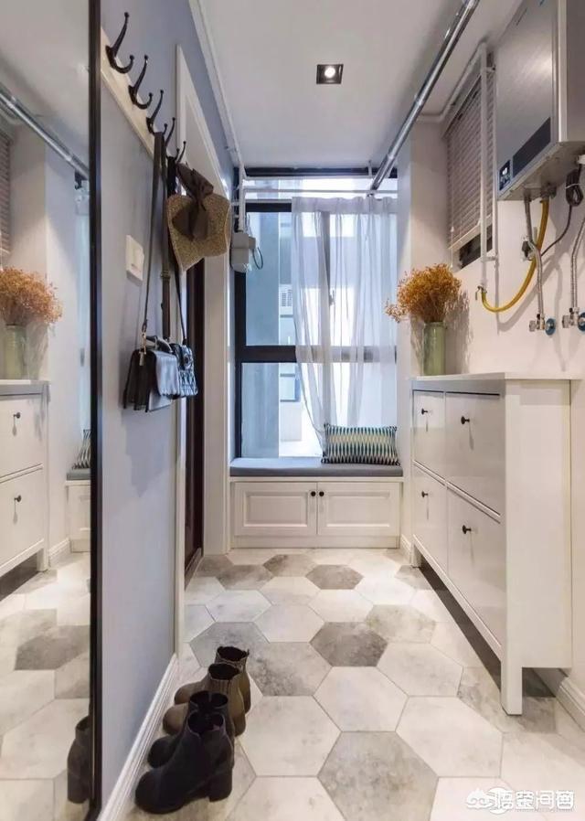 最漂亮的入户玄关鞋柜,这样的入户门怎么设计鞋柜？