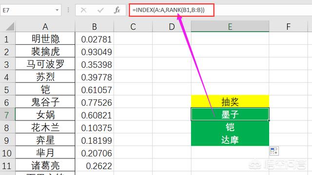 excel怎么制作抽奖小程序