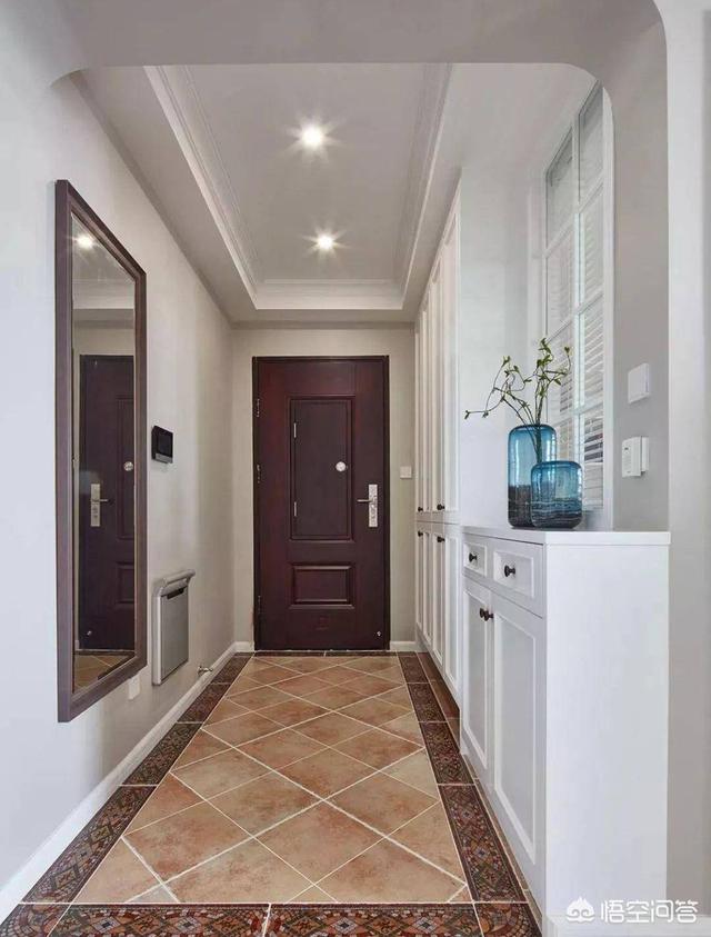 最漂亮的入户玄关鞋柜,这样的入户门怎么设计鞋柜？