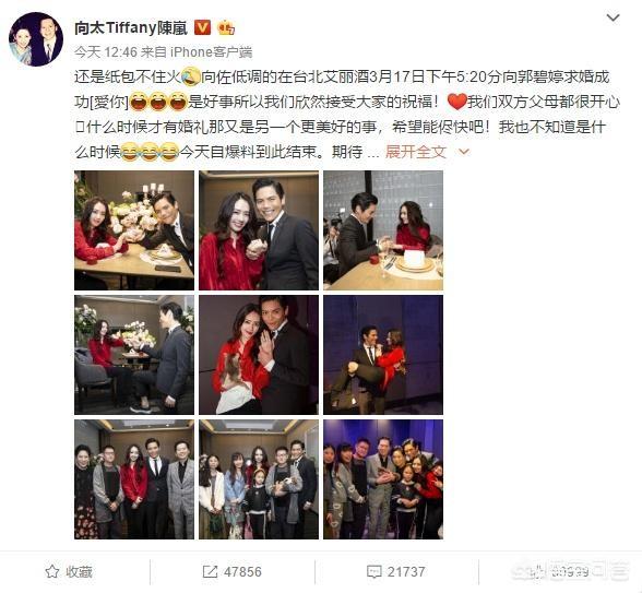 郭碧婷图片:与郭碧婷订婚不久就点赞了另一美女的照片，向佐手滑了吗？