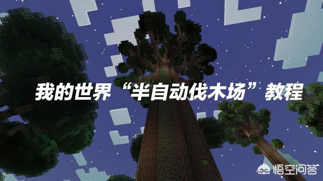 我的世界里面的自动伐木场怎么做的？哪位我的世界大佬知道？可以给关注？