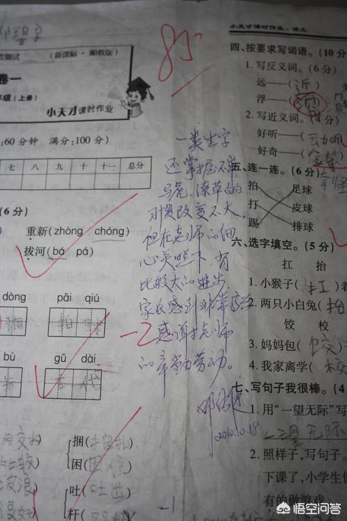 試卷發到學生手中帶回家,要求家長簽字,籤意見