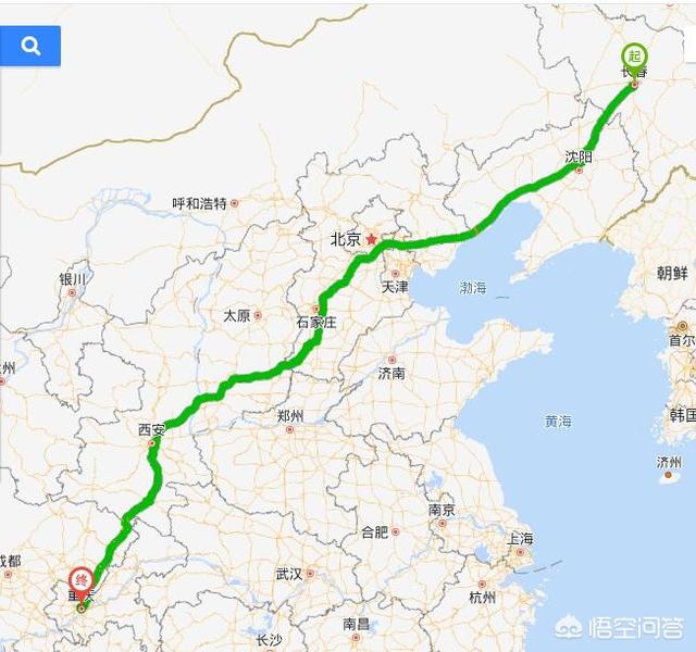 长春去重庆自驾游高速怎么走？