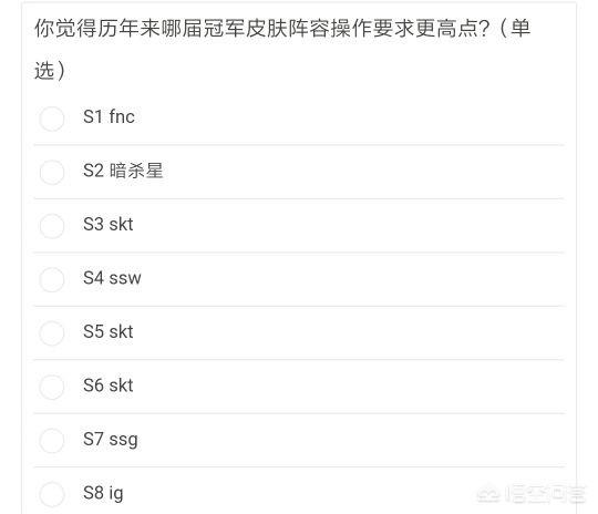 有人说“S8IG冠军皮肤阵容的操作难度最高”,你认同吗？