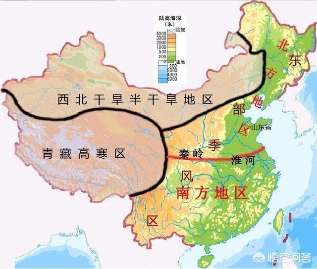 华东地区有哪些省-华北,华东,华西,华南,华中以什么标准划分?