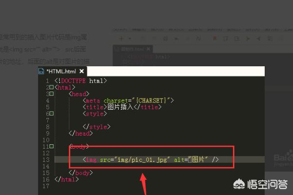 HTML网页中怎么写插入图片的代码