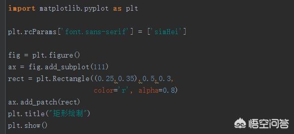 Python如何绘制长方形？