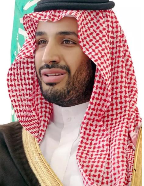 沙特王储摘下头巾图片