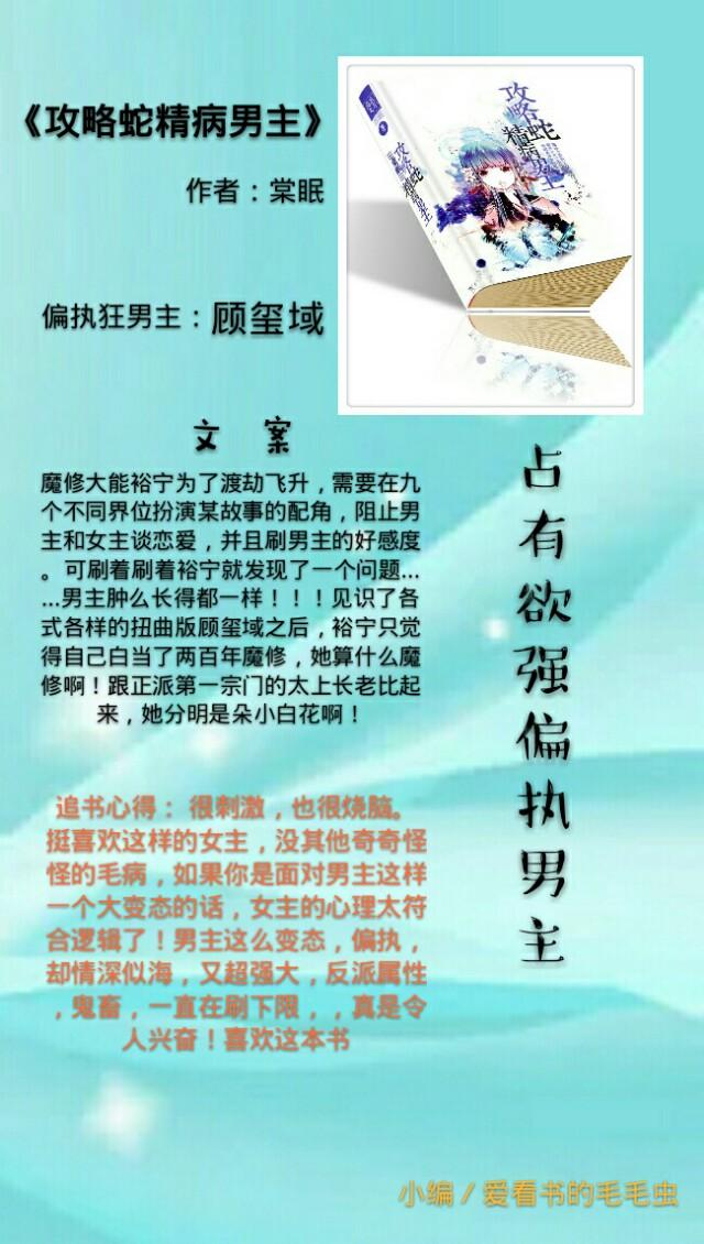 有什么男主偏执的小说？