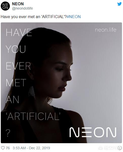 推特官方网站，三星近期预告的NEON，到底是一个怎样的项目
