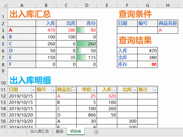 excel出入库自动表怎么做？