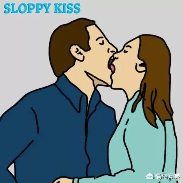 情侣之间接吻表情包图片