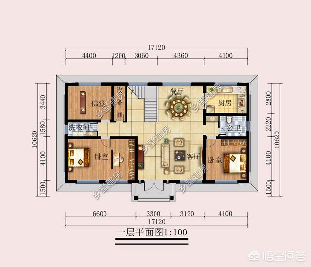 宅基地东西长17米,南北宽10.5米,怎么设计?