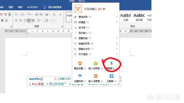 语音录入,如何在word中语音输入？