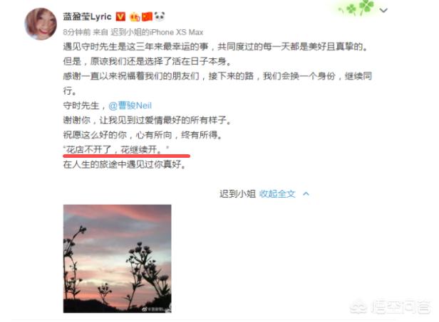 蓝盈莹现任老公是谁:曹骏蓝盈莹正式交往3年后和平分手，还能相信娱乐圈的爱情吗？