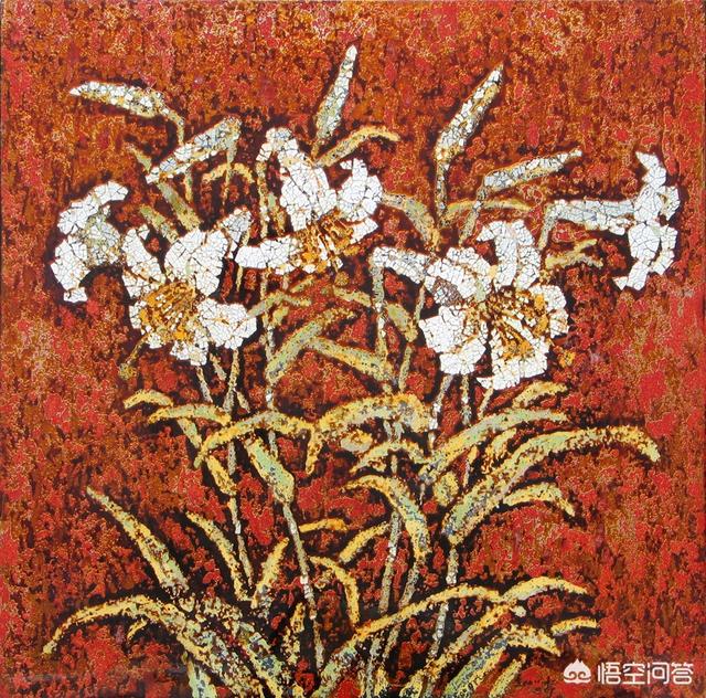 漆画郁金香,蛋壳漆画郁金香_大山谷图库
