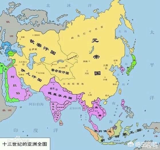 元代地图，元朝最大的时候有多大（地图）？