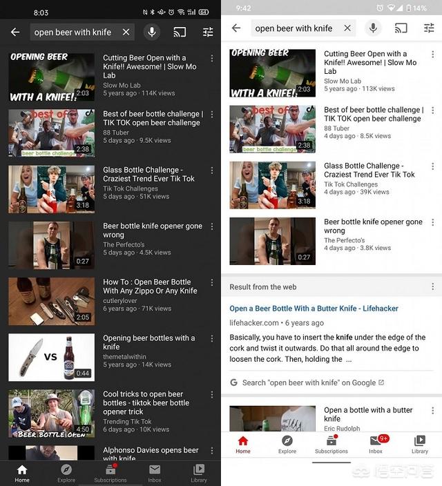 YouTube安卓客户端能够检索谷歌搜索引擎的Web内容么？