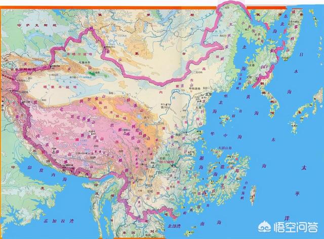 中国海域地图，若海平面上升200米，中国地图会发生什么变化？