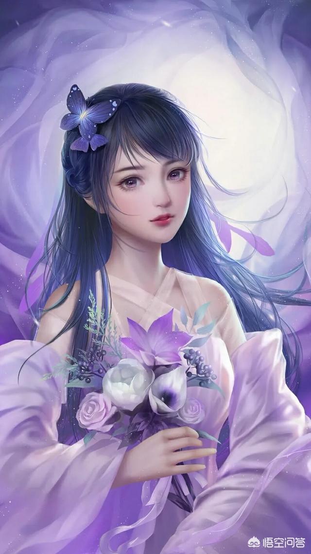 头条问答 - 大家有没有唯美的古风紫衣少女图?(4个回答)
