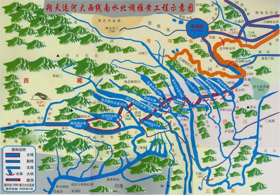 雅鲁藏布江引水工程地图雅鲁藏布大拐弯在哪