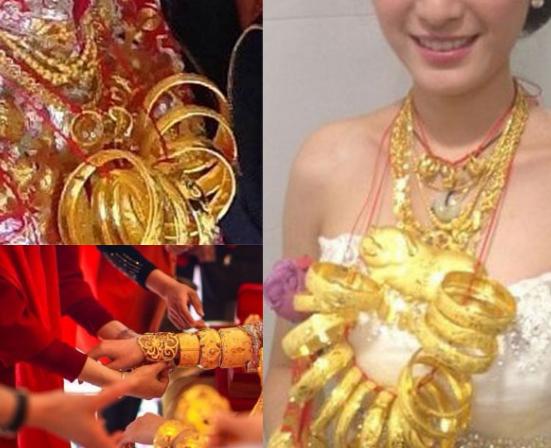 结婚黄金手镯买什么款式,广东出嫁的习俗都是满手戴金手镯？