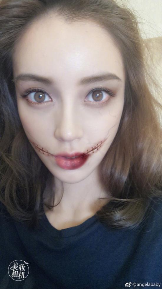 万圣节惊悚妆女孩:万圣节刚过，哪位明星晒出的万圣节妆容最惊艳？