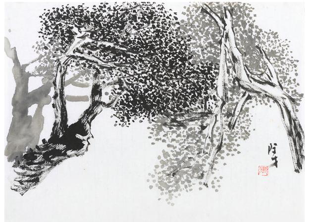 树叶画法,画山水画时怎样画好树叶？