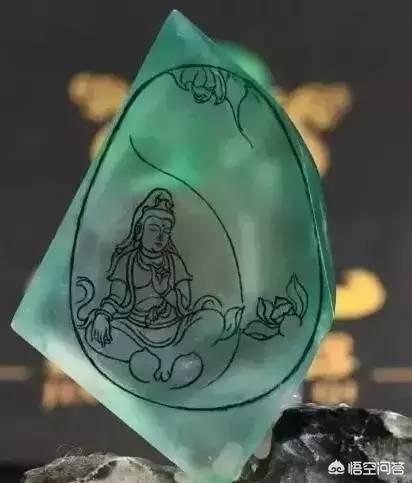 玻璃种翡翠原石打灯图片,翡翠赌石打灯很绿, 为什么切开却很渣？