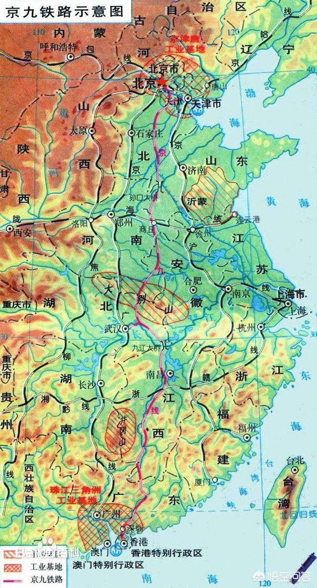 北京龙脉线具体图，京九线与京广线比较，哪条线更重要