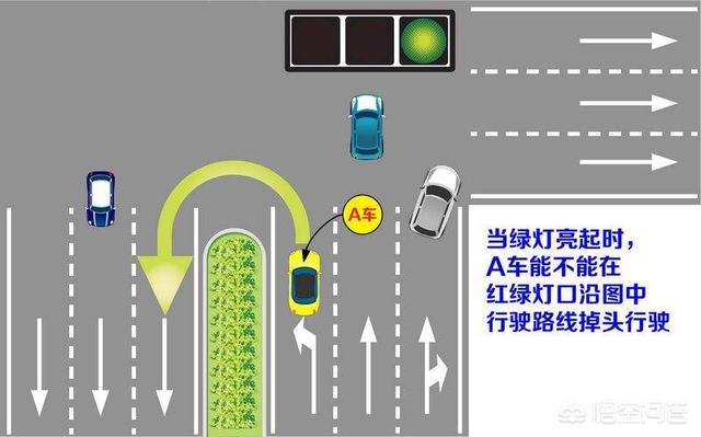 红绿灯左转能掉头不