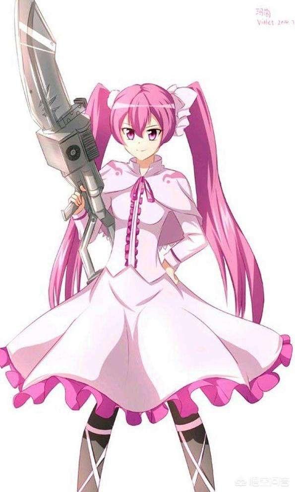 玛茵最喜欢粉色,拿着把大枪(浪漫炮台)漂酿傲娇,笔芯我家知世当然不可