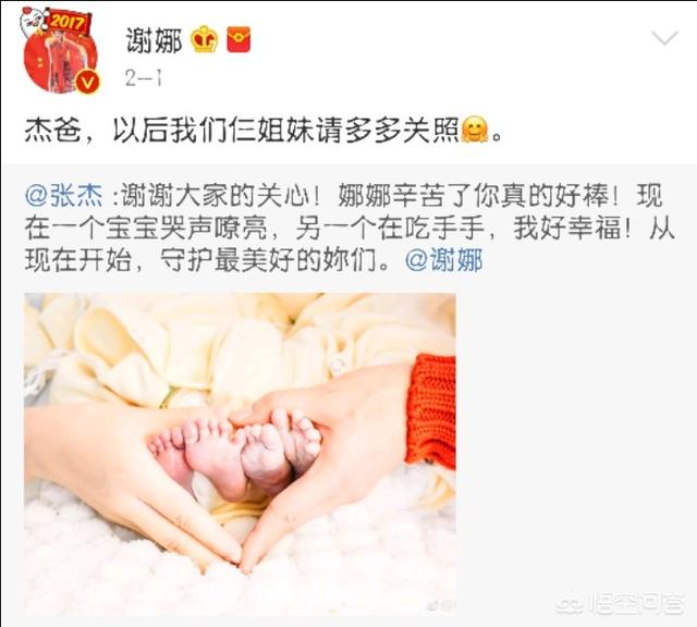 谢娜双胞胎女儿:谢娜二胎生的是男孩还是女孩？