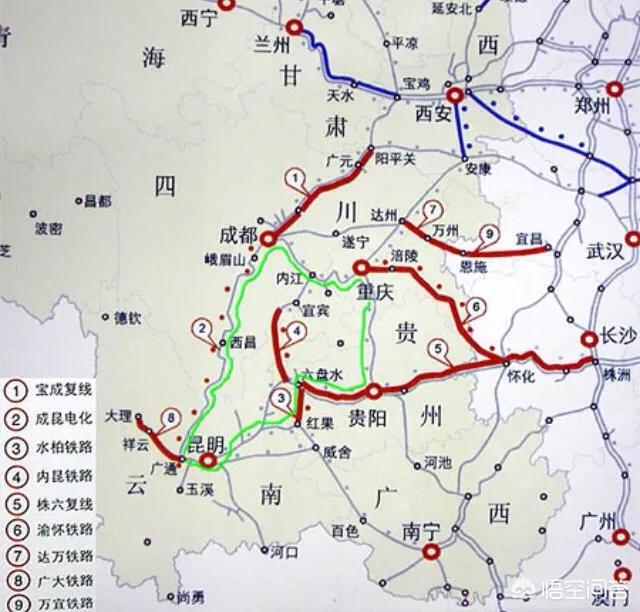 图片中所说的内昆铁路是从哪里到哪里？