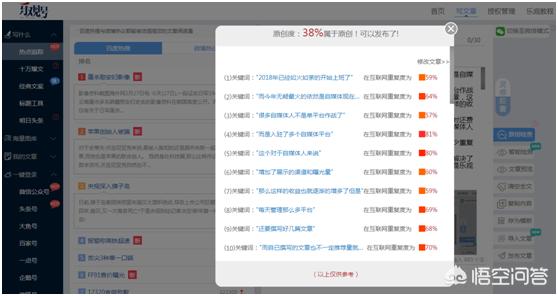 乐观号的智能检测和原创检测有什么区别？