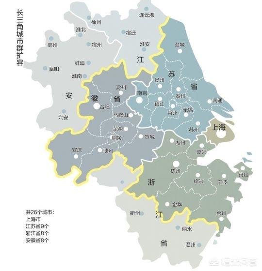 长三角<a href=https://maguai.com/city/ target=_blank class=infotextkey>地区</a>城市群:为什么有些人说未来世界第一大城市群在长三角，而不是在珠三角？(长三角城市群包括哪些城市)