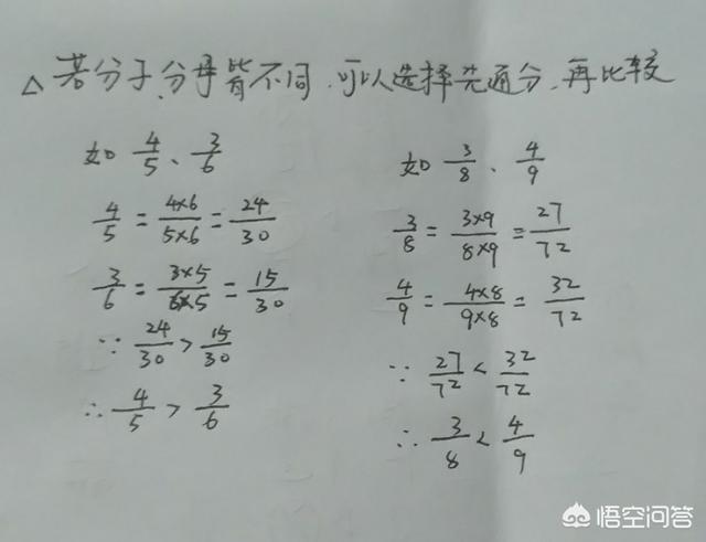 头条问答 如何比较两个分数的大小 辣笔老李的回答 0赞