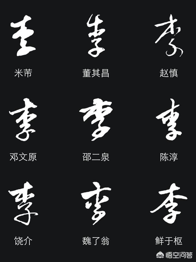 李字的20种写法图片图片