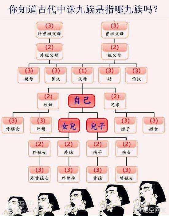 株连九族是古代刑罚诛族的一种,九族是九代,指九代的直系亲属,包括
