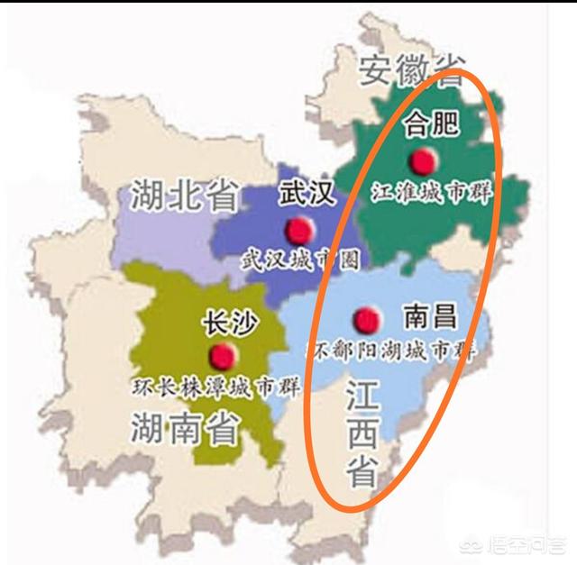 中部<a href=https://maguai.com/city/ target=_blank class=infotextkey>地区</a>城市群:同为中部<a href=https://maguai.com/city/ target=_blank class=infotextkey>地区</a>的江西和安徽，谁的发展前景更看好