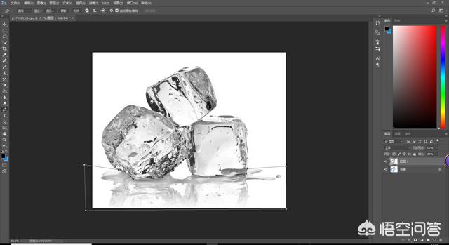 如何在Ps中使图像透明的技巧，PS如何快速抠出透明的冰块图片