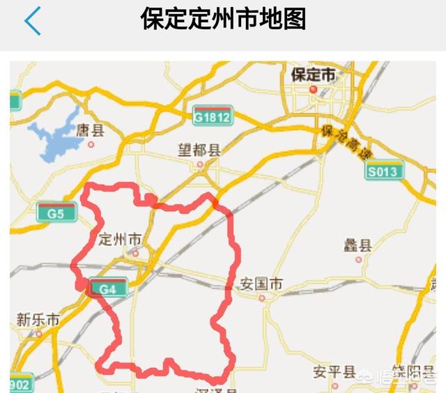 定州市地图各乡镇图片