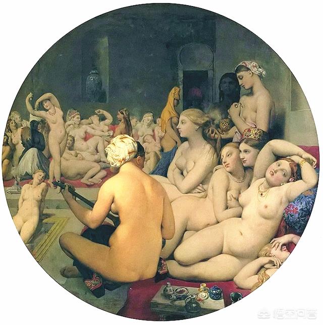 浴室少女二十天原图:怎么评价安格尔画的《土耳其浴女》？