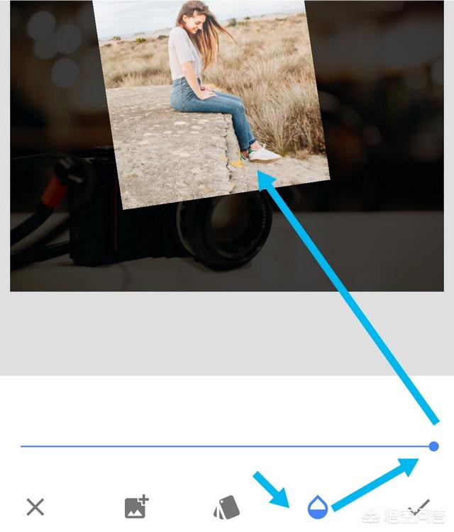 手机怎么制作海报图片，如何用手机修图软件Snapseed，把照片设计成小人国效果